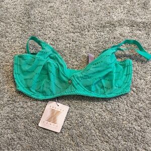 Savage X Fenty Emerald Green Underwire Lace Bra